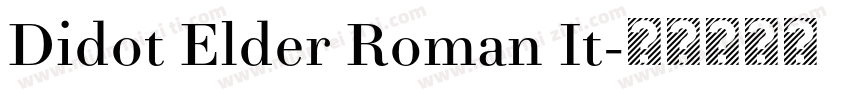 Didot Elder Roman It字体转换